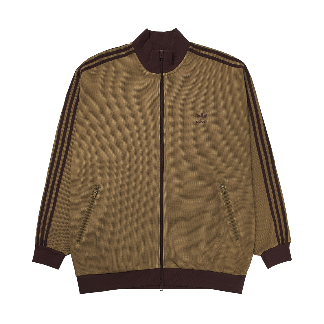 아디다스 니트 트랙 탑 브라운 데저트 - KR 사이즈(Adidas Knit Track Top Brown Desert - KR Sizing)