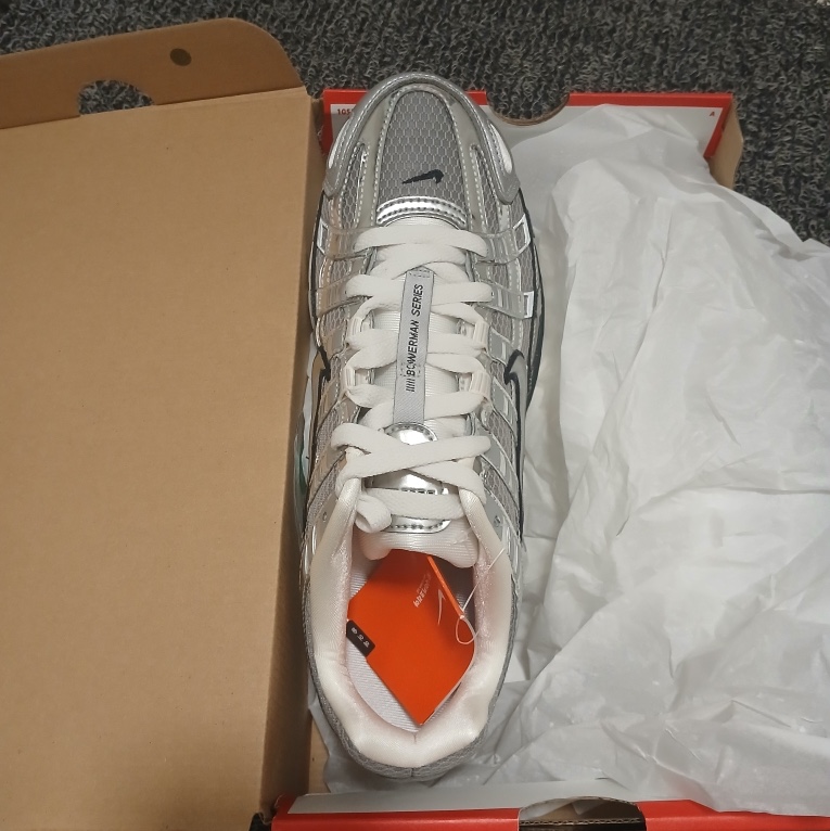 Nike P-6000 Metallic Silver 착용 스타일 - 1