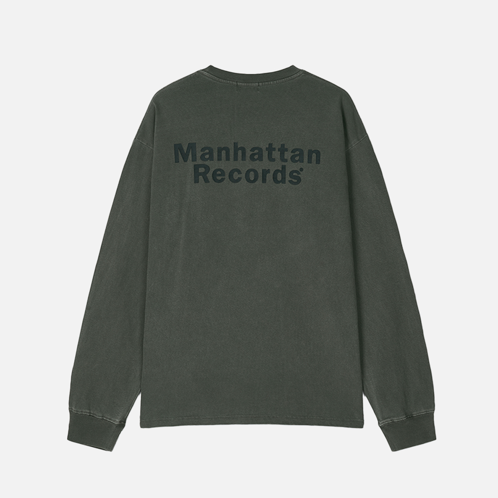 맨하탄 레코즈 엠 박스로고 피그먼트 롱슬리브 - 올리브(Manhattan Records M Box Logo Pigment L/S - Olive) - 2