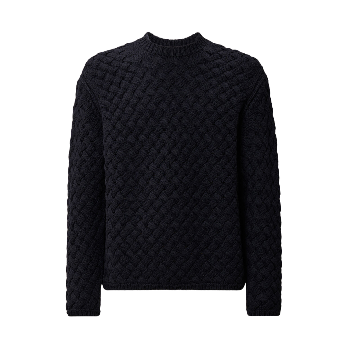 C.P. 컴퍼니 램스울 GRS 로고 크루넥 스웨터 토탈 이클립스 블루 - 25FW(C.P. Company Lambswool GRS Logo Crewneck Sweater Total Eclipse Blue - 25FW)