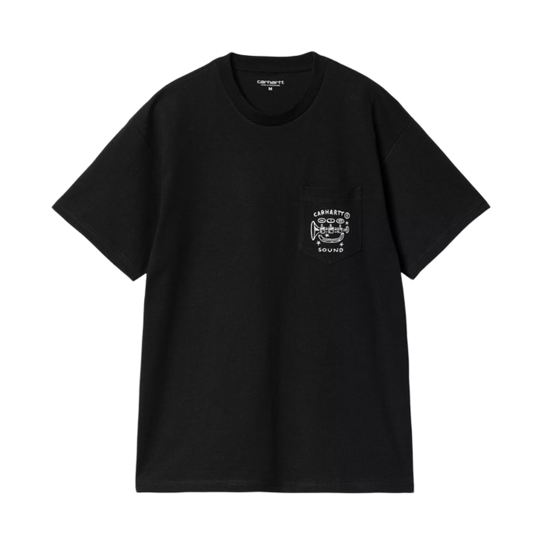 칼하트 WIP 루즈 핏 숏슬리브 프라그먼트 포켓 티셔츠 블랙 화이트(Carhartt WIP Loose Fit S/S Fragments Pocket T-Shirt Black White) - 1