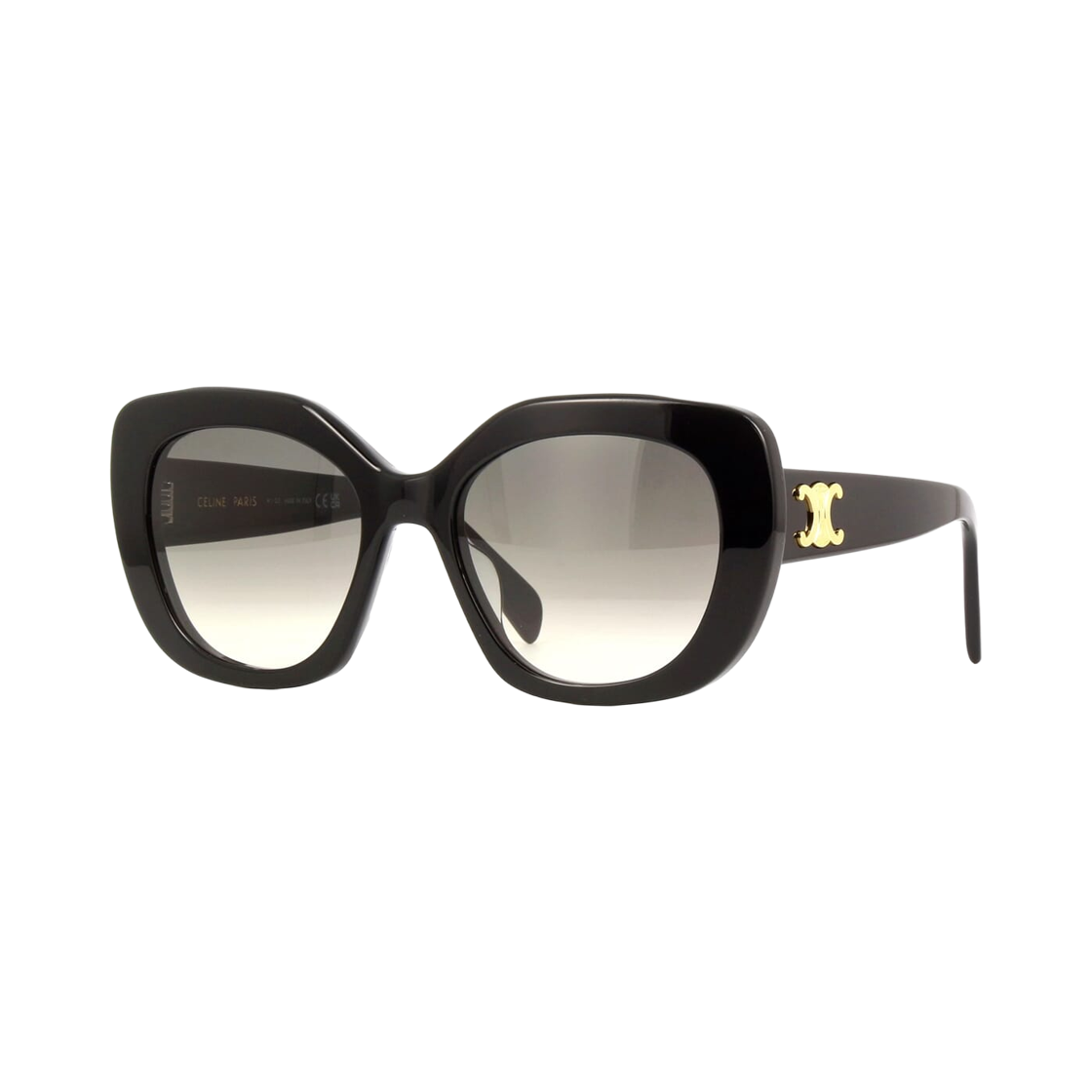 CL40226U-01F (W) Celine Triomphe Butterfly Sunglasses in Acetate Black Brown
