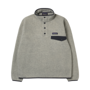 Patagonia Lightweight Synchilla Snap-T Fleece Pullover Oatmeal Heather/Smolder Blue