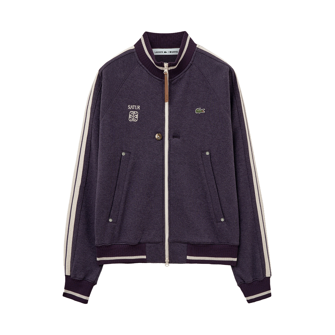 라코스테 X 세터 로턴 올 데이 트랙 집업 자켓 퍼플