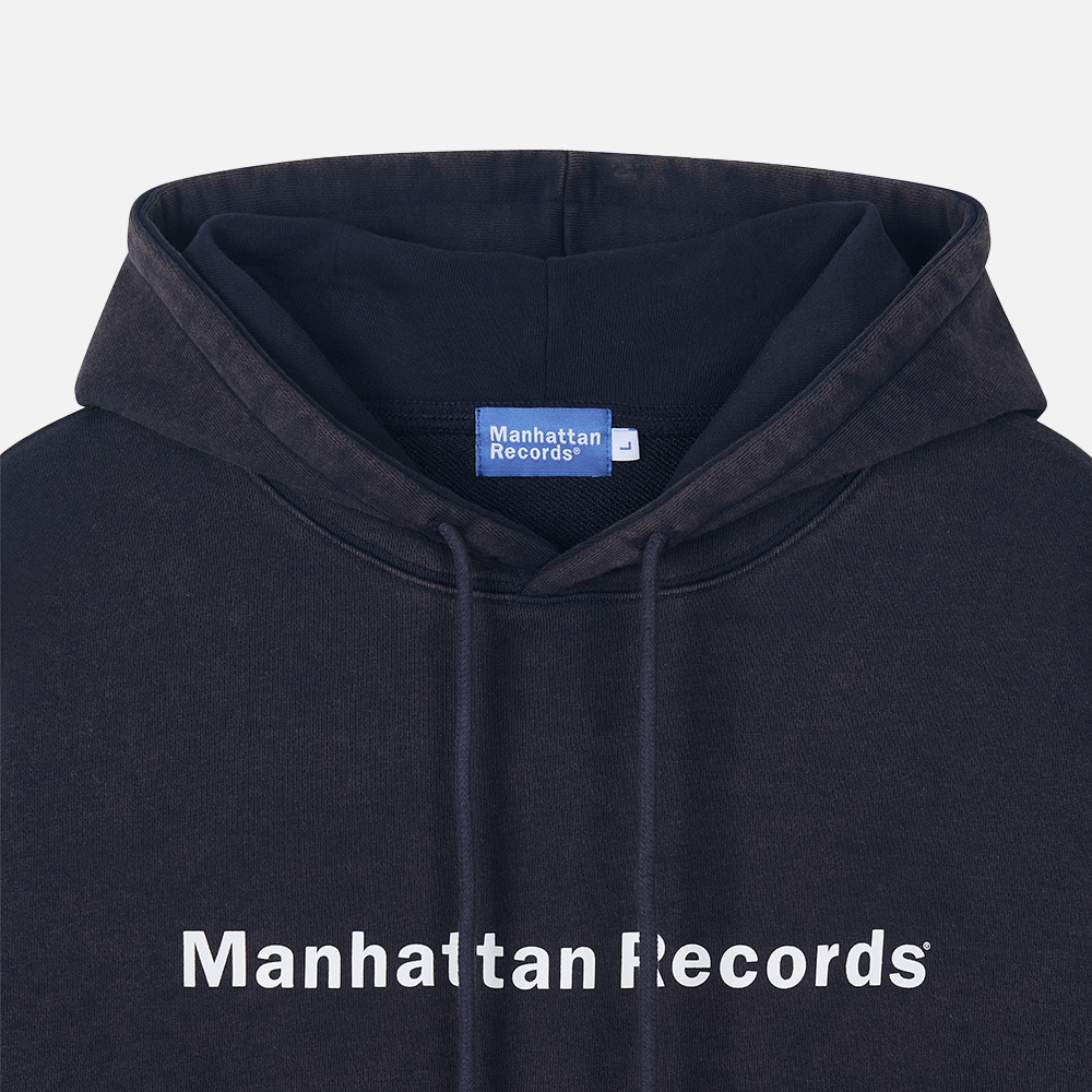 맨하탄 레코즈 로고 워시드 후디 - 네이비(Manhattan Records Logo Washed Hoodie - Navy) - 3