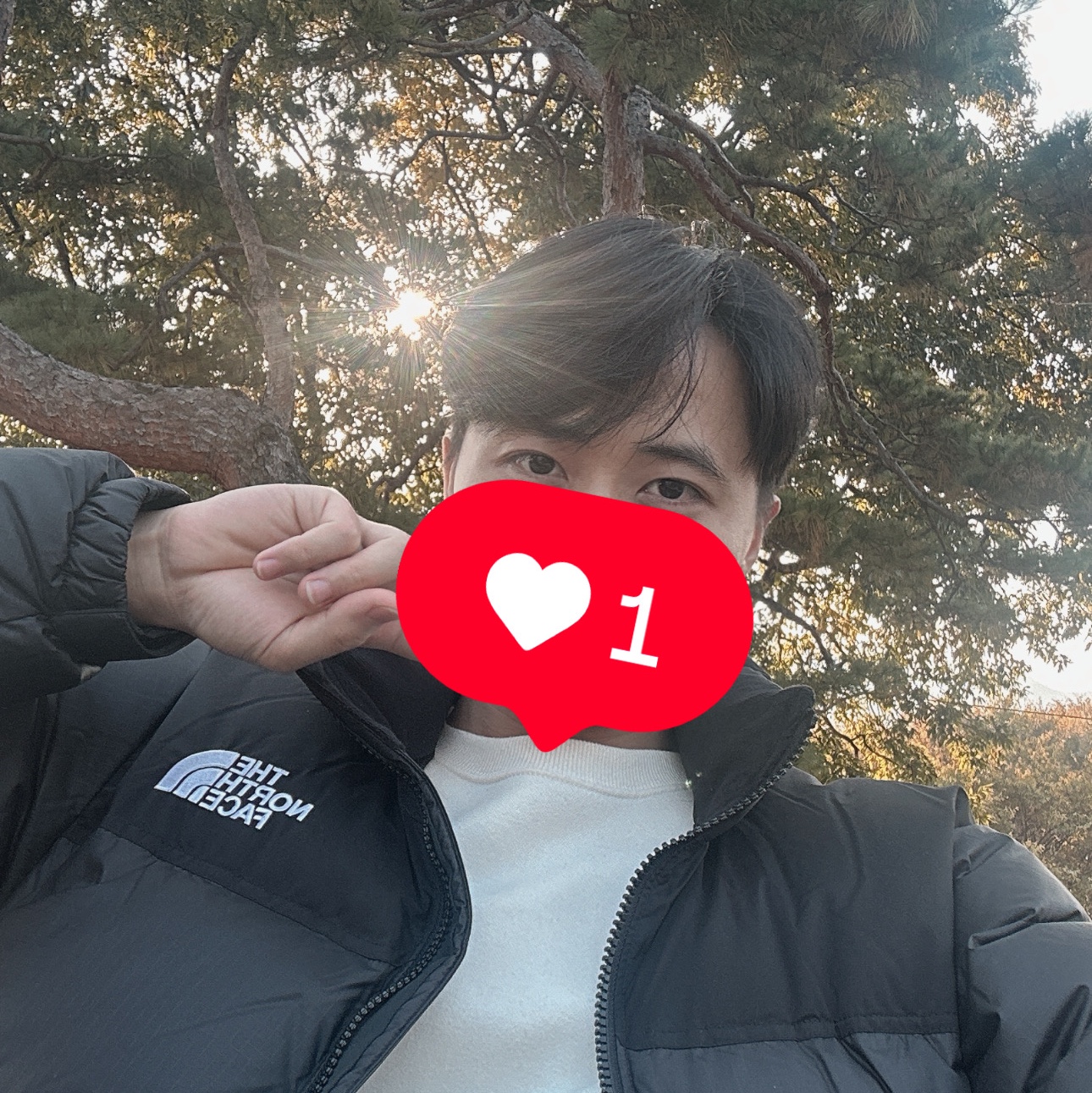 The North Face White Label Novelty Nuptse RDS Down Jacket Real Black 착용 스타일