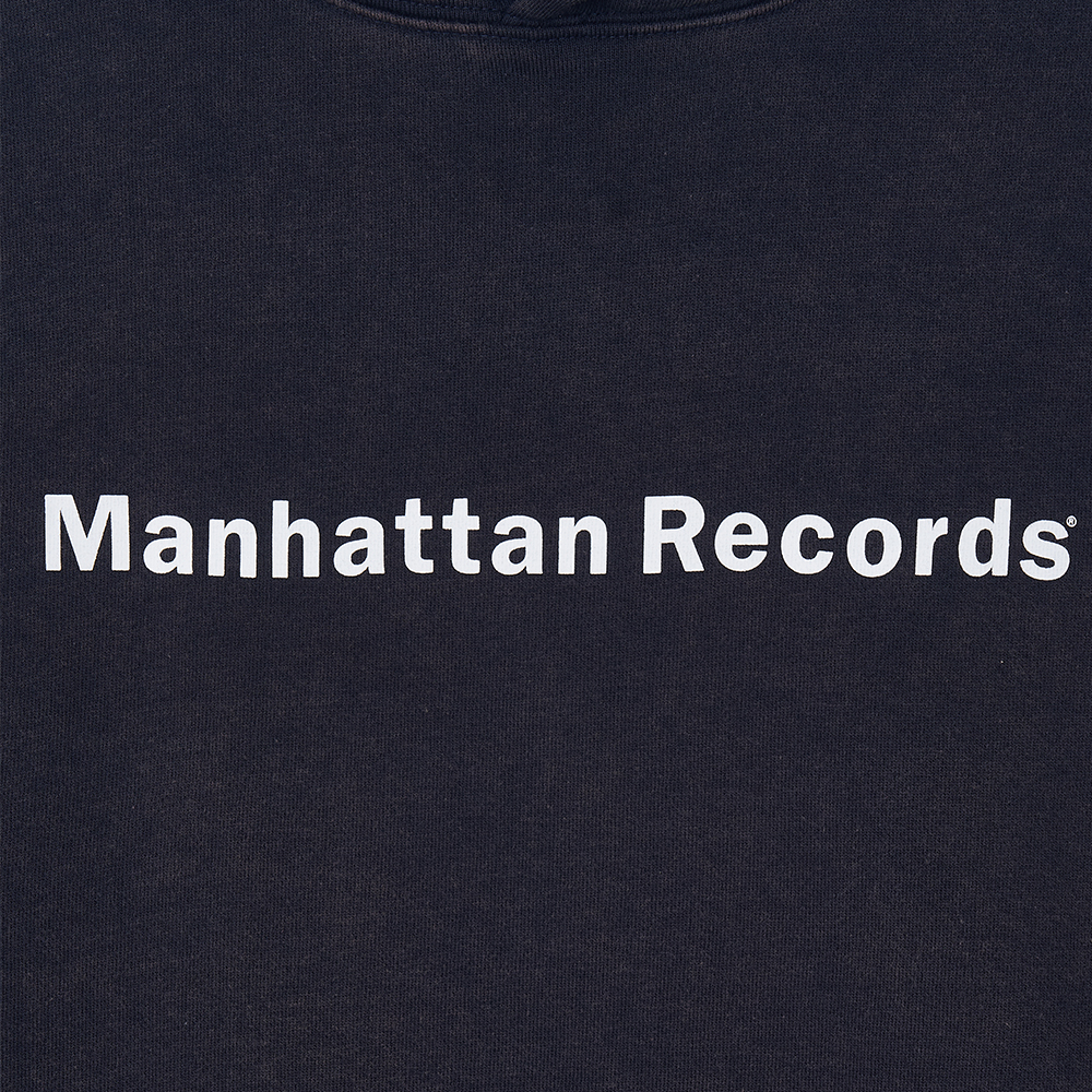 맨하탄 레코즈 로고 워시드 후디 - 네이비(Manhattan Records Logo Washed Hoodie - Navy) - 4