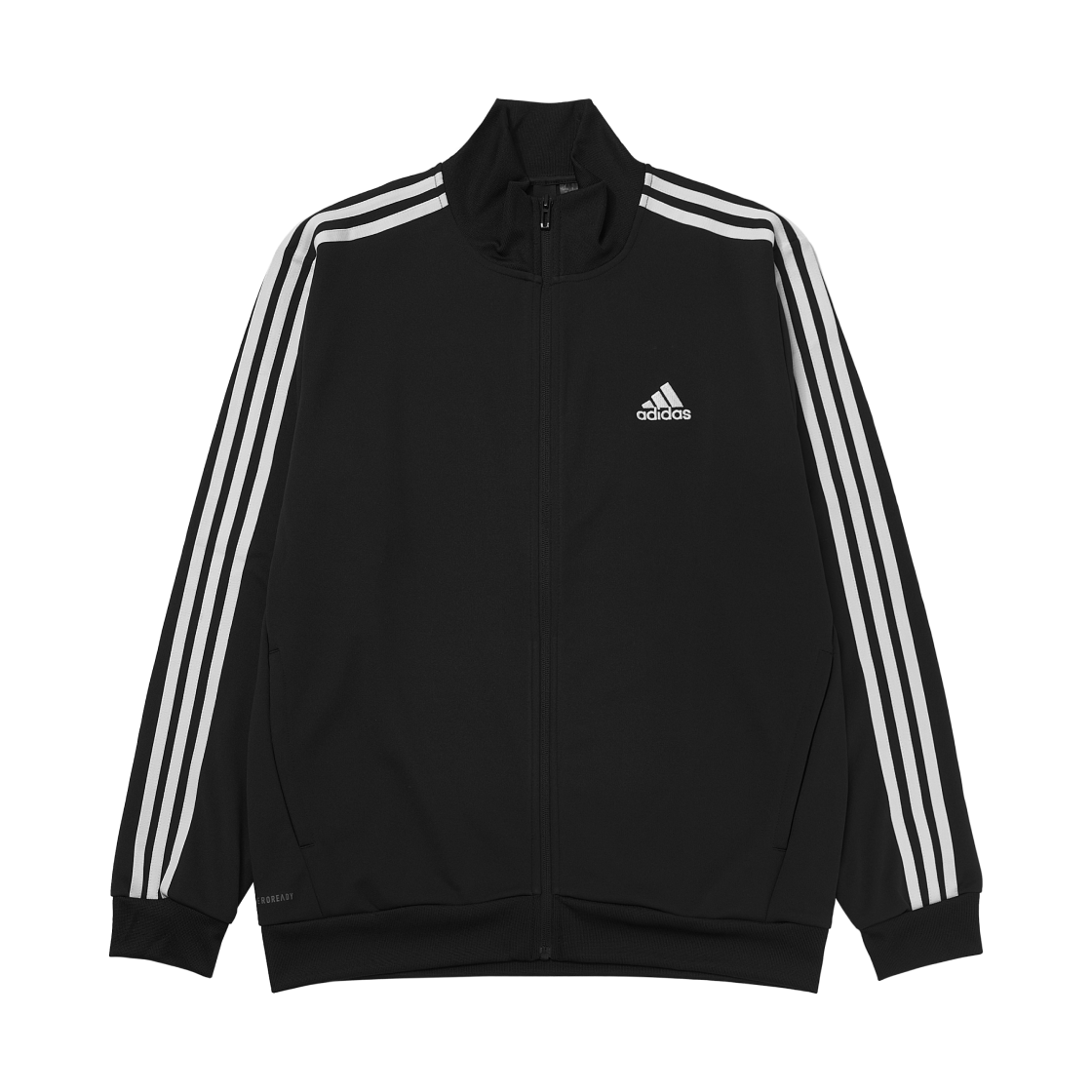 아디다스 3S 레귤러 핏 더블 니트 트랙 탑 블랙 화이트 - KR 사이즈(Adidas 3S Regular Fit Double Knit Track Top Black White - KR Sizing)