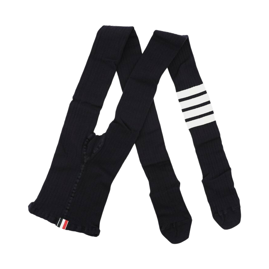 FAS125A-Y1023-415 (W) Thom Browne 4-Bar Stripe Fine Merino Wool Leggings Navy