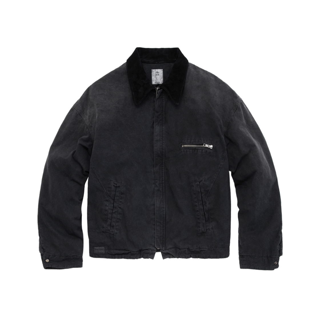 폴리테루 패디드 워크 자켓 다크 퍼플 잉크 (레더 카라)(Polyteru Padded Work Jacket Dark Purple Ink (Leather Collar))