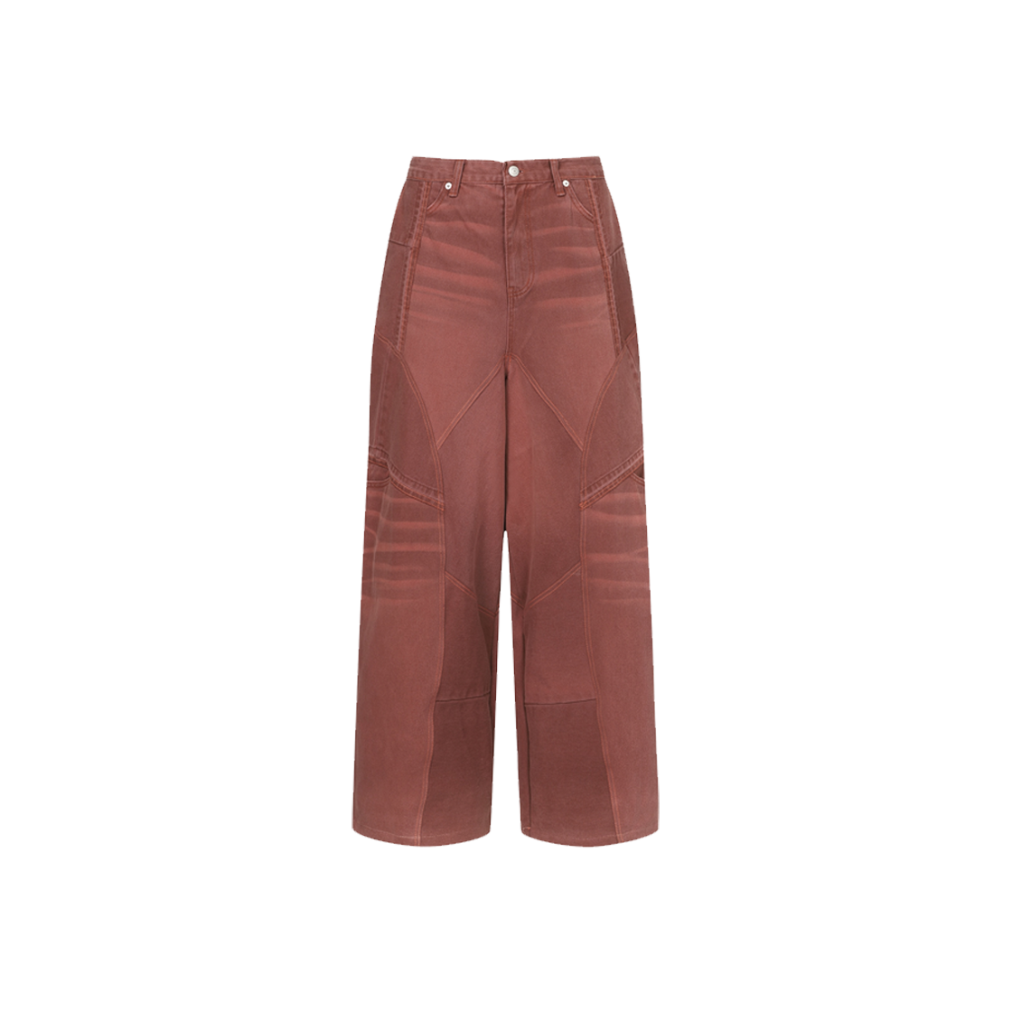netflix pt 01 Surgery x Frankenstein Creature Rebuild Denim Wide Pants Red