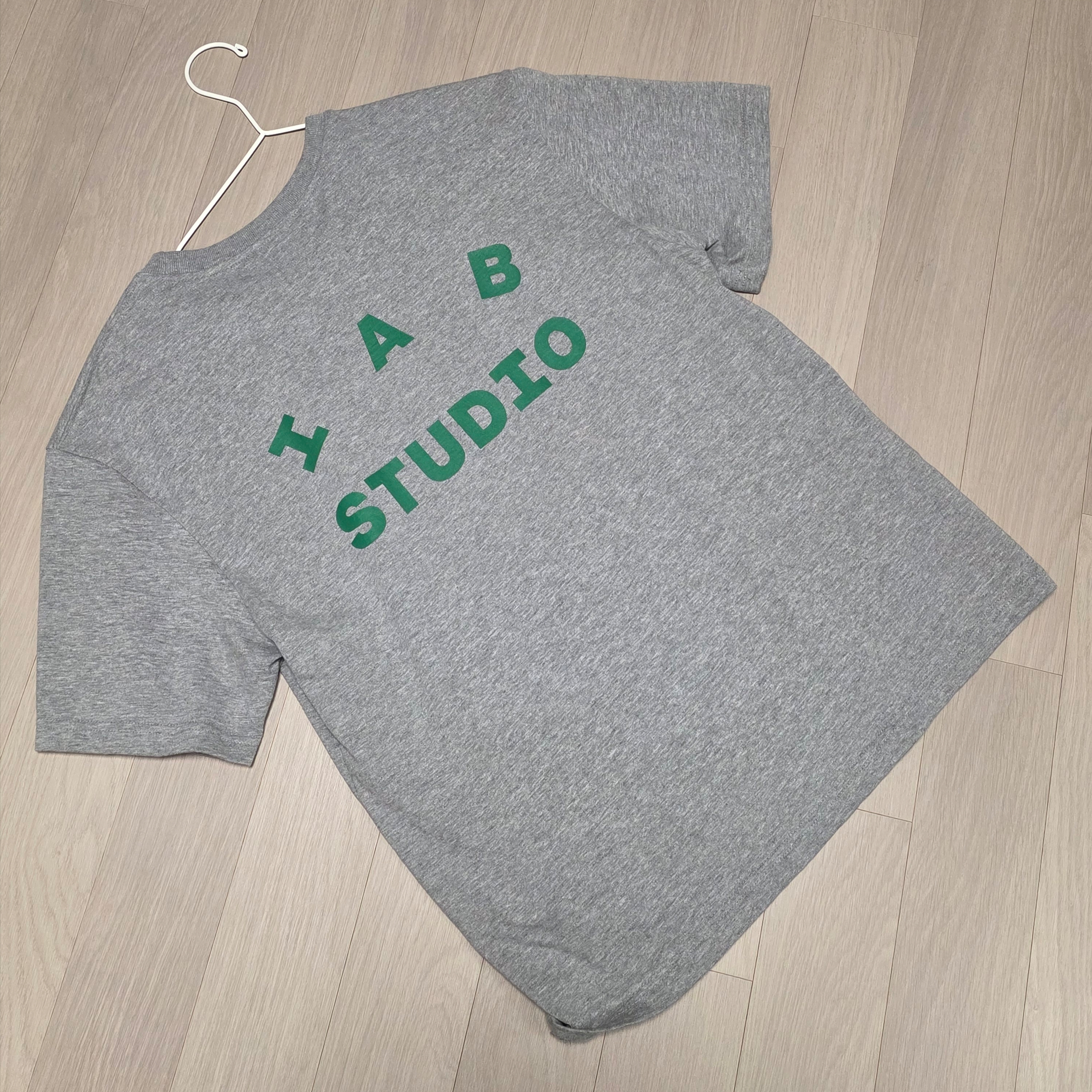IAB Studio T-Shirt Gray Green - 22FW 착용 스타일