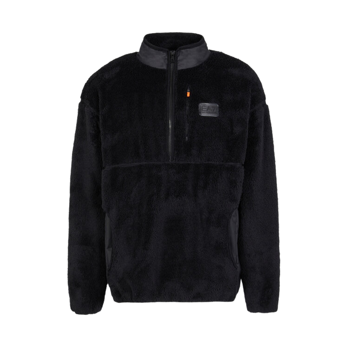 6RPM47PJSFZ1200 Emporio Armani EA7 Fleece Half-Zip Sweatshirt Black