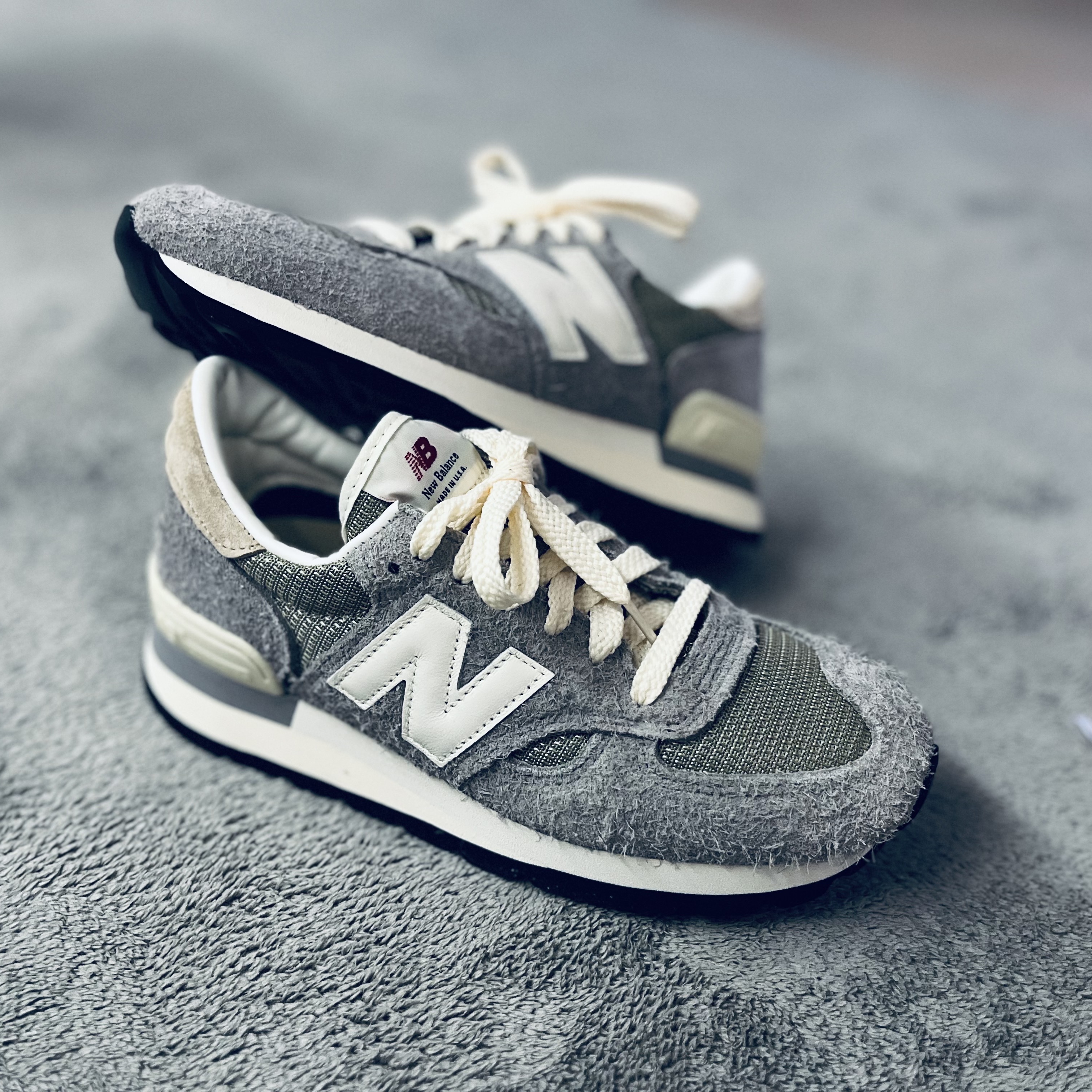 New Balance 990v1 Made in USA Marblehead Incense 착용 스타일