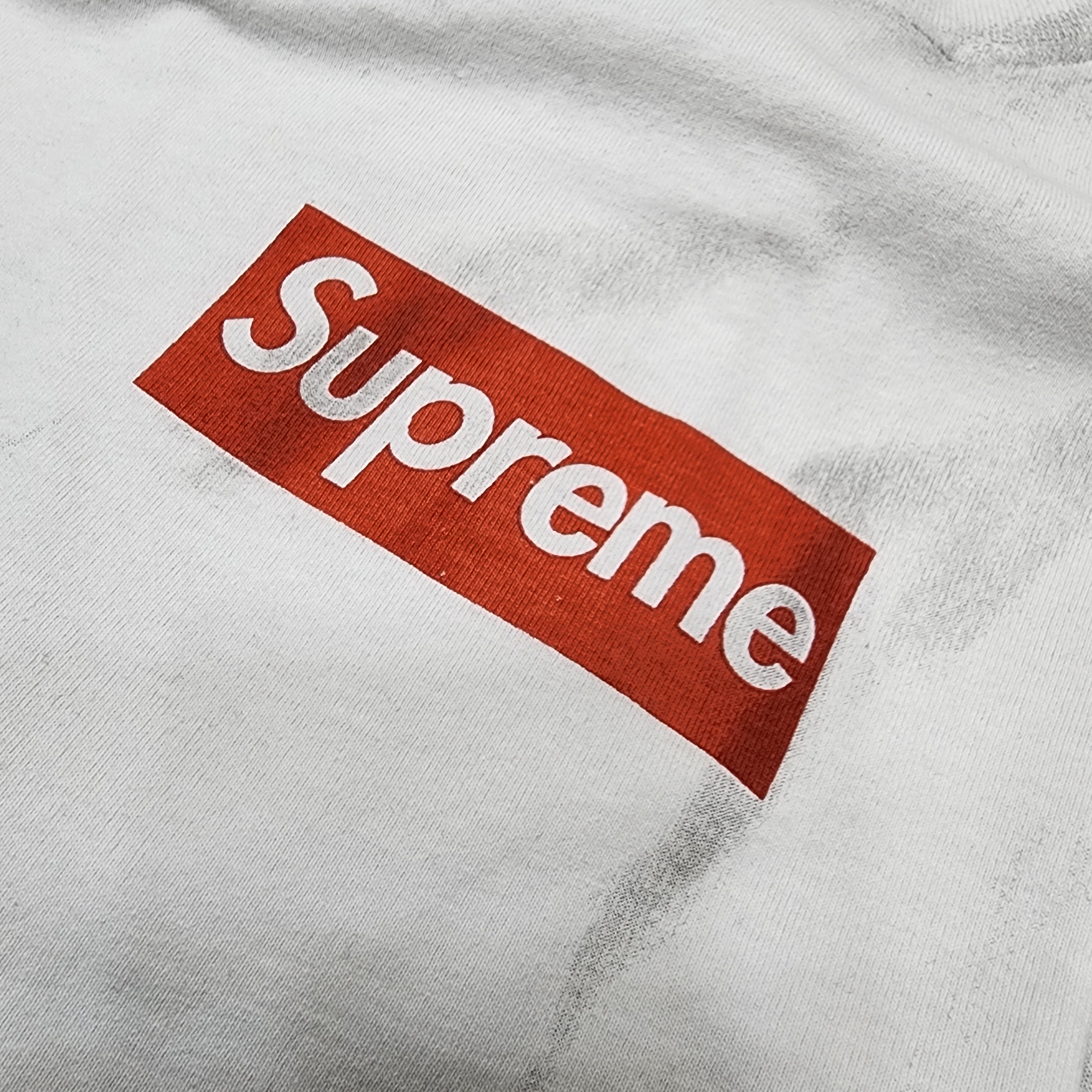 Supreme x MM6 Maison Margiela Box Logo T-Shirt White - 24SS 착용 스타일