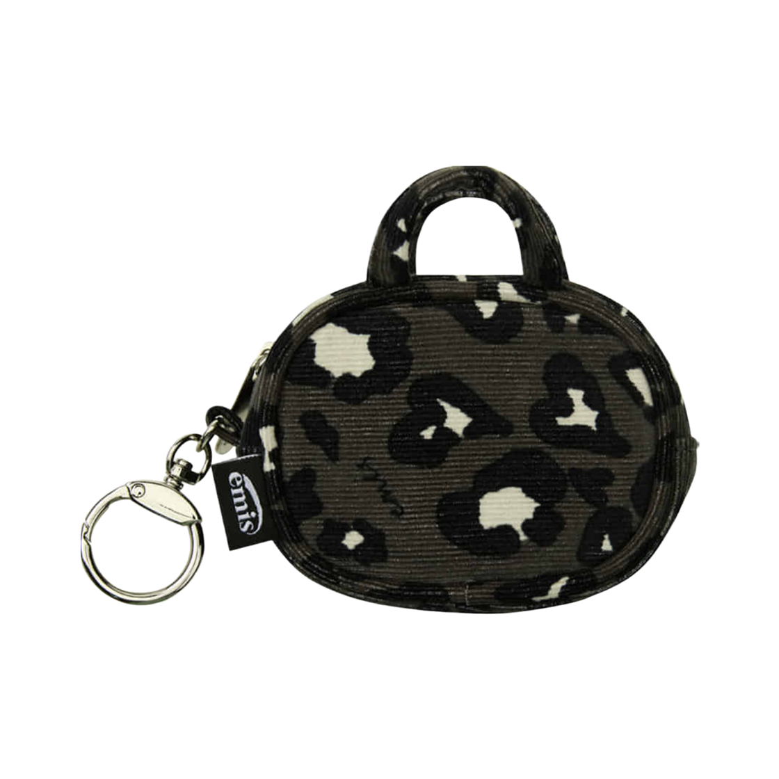 - Emis Corduroy Leopard Keyring Dark Gray