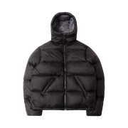 QT8 GARMENTS Duck Down Heavyweight Hoodie Jacket Black