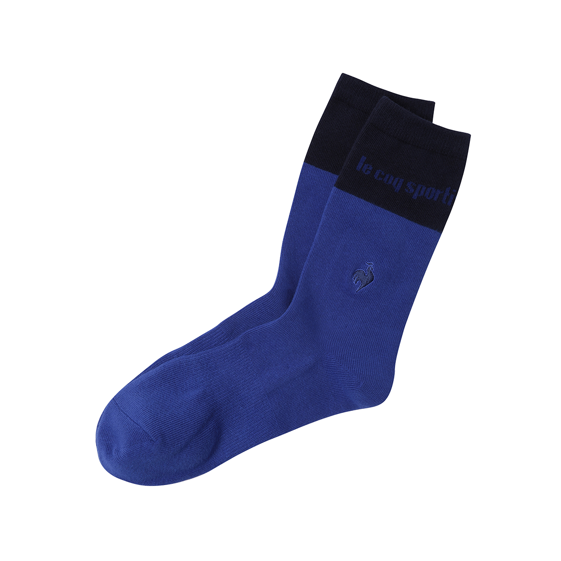 QQ323ASC91_VBL0 le coq sportif Jacquard Volume Logo High Socks Violet Blue