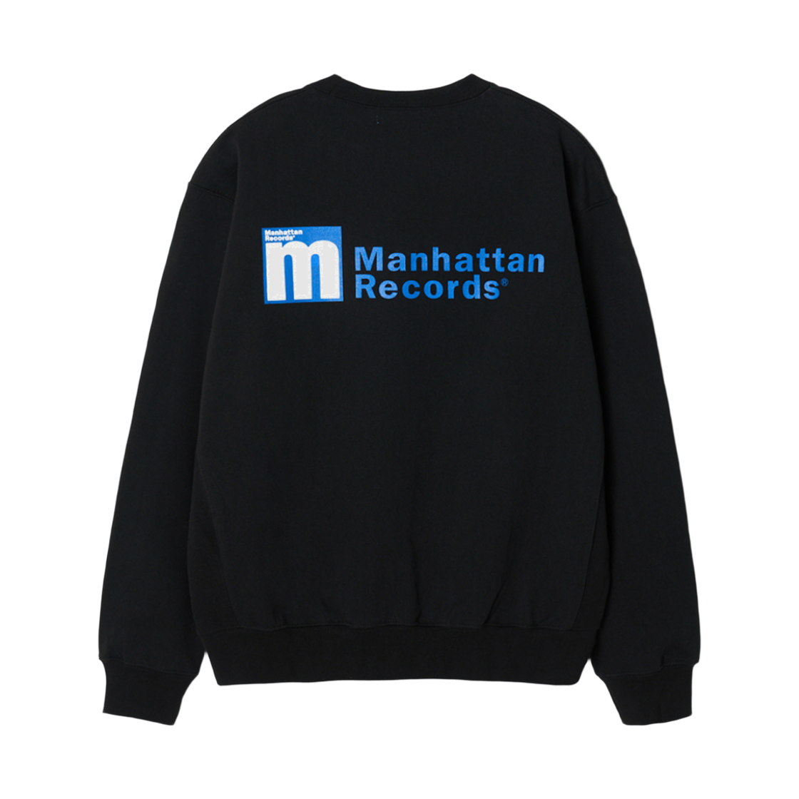 MR24CR001BK Manhattan Records M Logo Crew Neck - Black