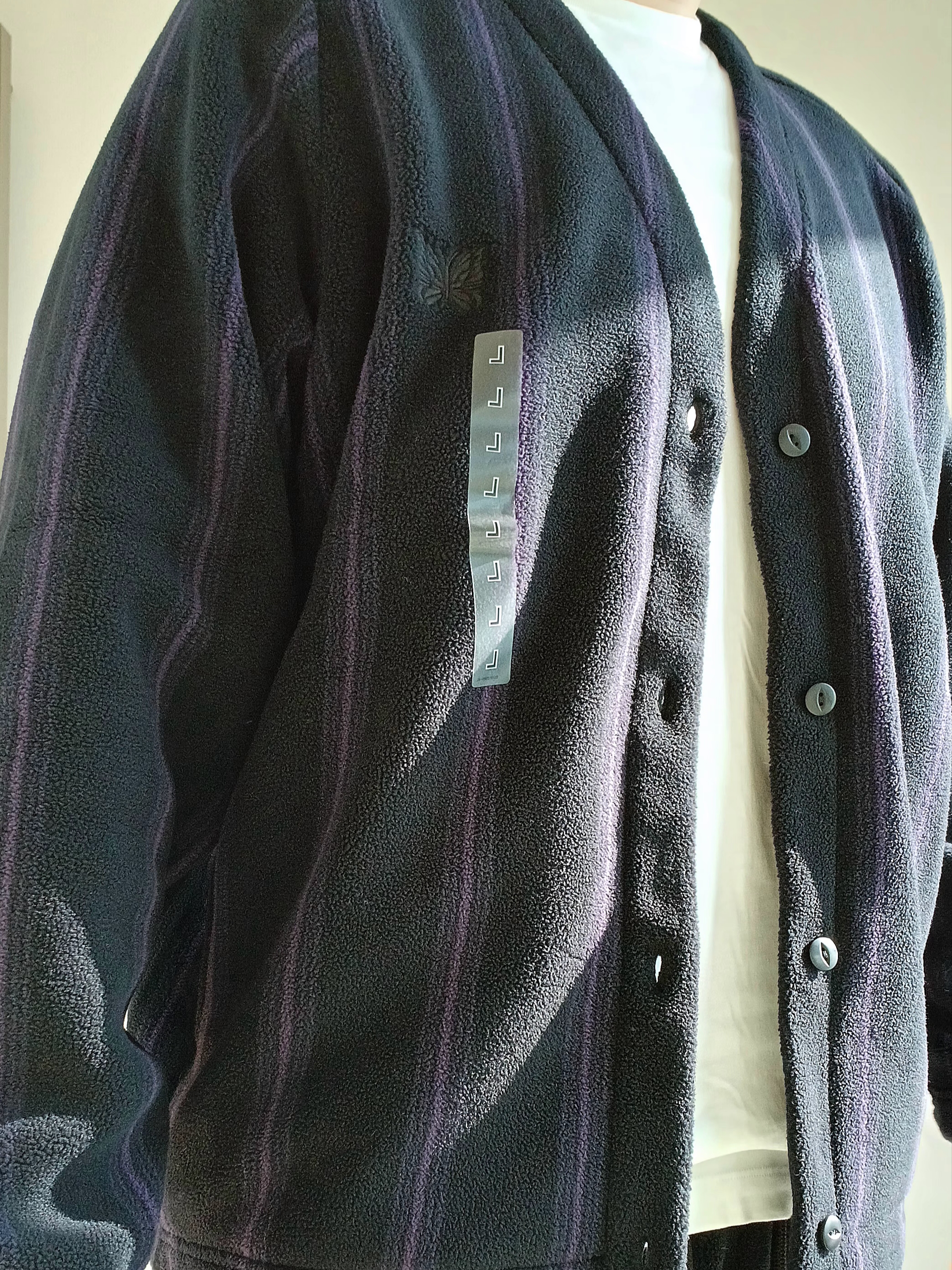 Uniqlo x Needles Fleece Oversized Cardigan Black - KR, Uniqlo x Needles Fleece Wide Pants Black - KR 착용 스타일 - 4
