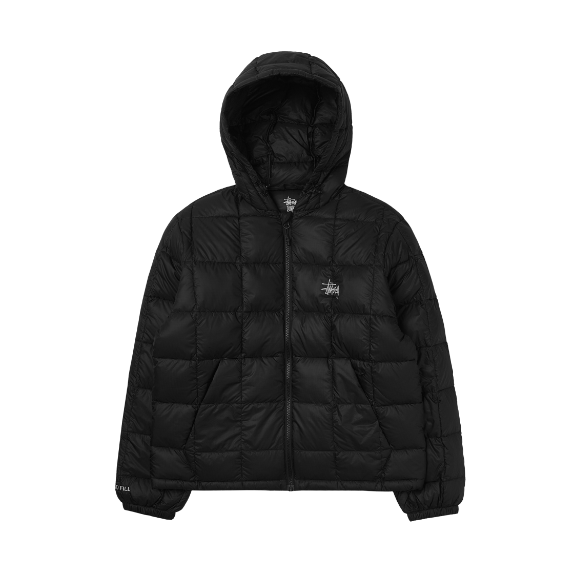 115856 Stussy Midweight Hooded Puffer Black