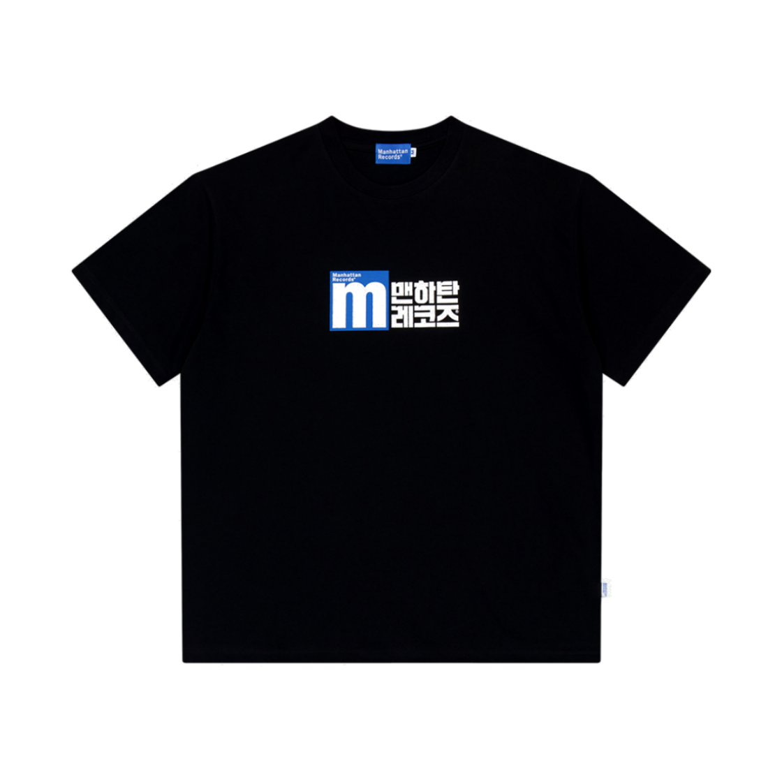 MR25SS011BK Manhattan Records Hangeul Logo T-shirt - Black