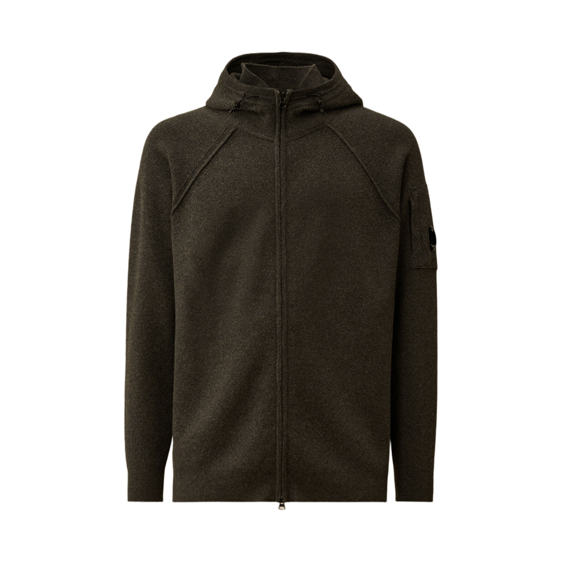 C.P. 컴퍼니 램스울 GRS 후드 풀 집 스웨터 다크 쉐도우 그레이 - 25FW(C.P. Company Lambswool GRS Hooded Full Zip Sweater Dark Shadow Grey - 25FW)
