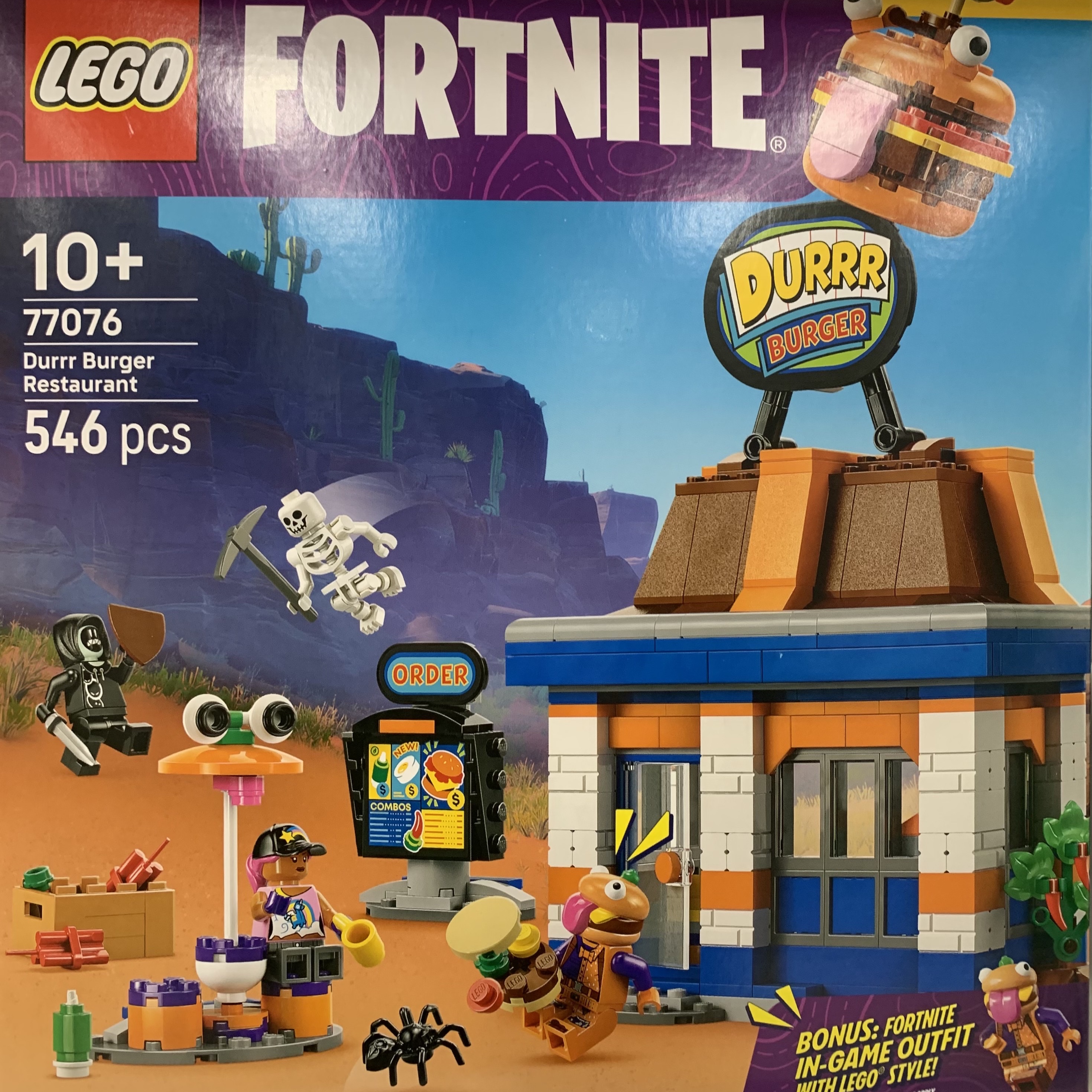 Lego Fortnite Durrr Burger Restaurant 착용 스타일