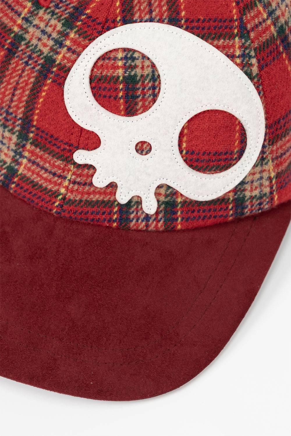 산시 스컬 패치드 플란넬 캡 레드(SANSI Skull Patched Flannel Cap Red) - 3