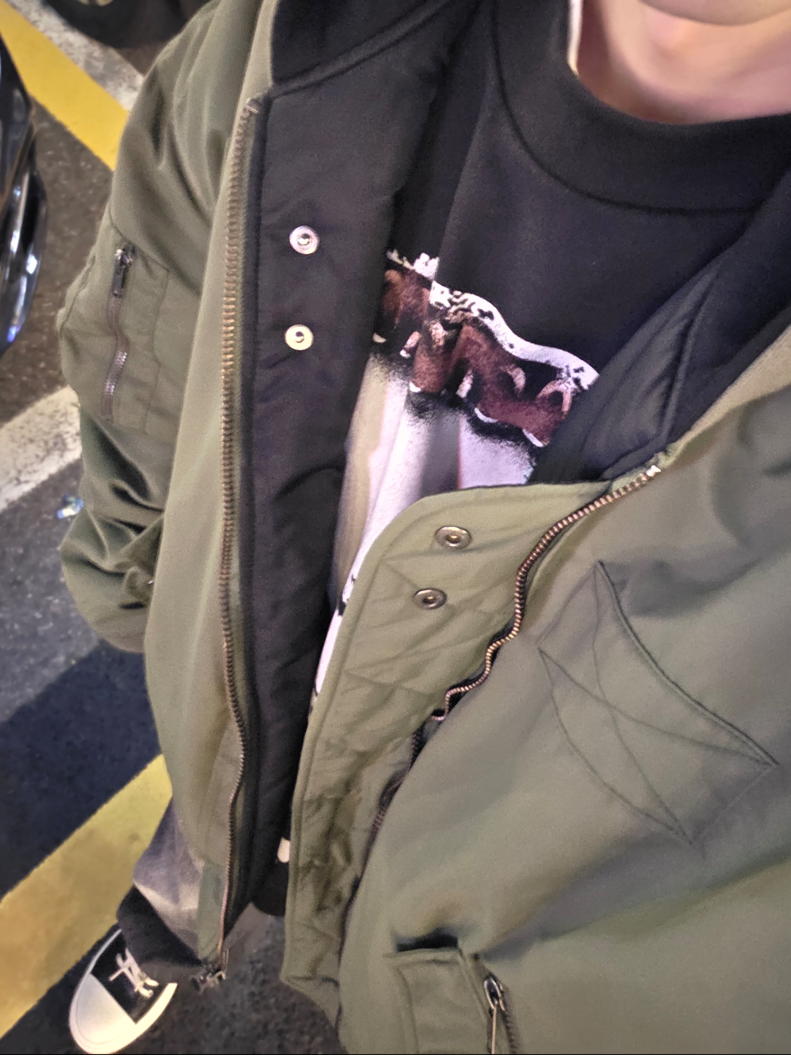 qAp Baby Crewneck Black, Rick Owens Luxor Mega Bumper Sneakers Black Milk 착용 스타일