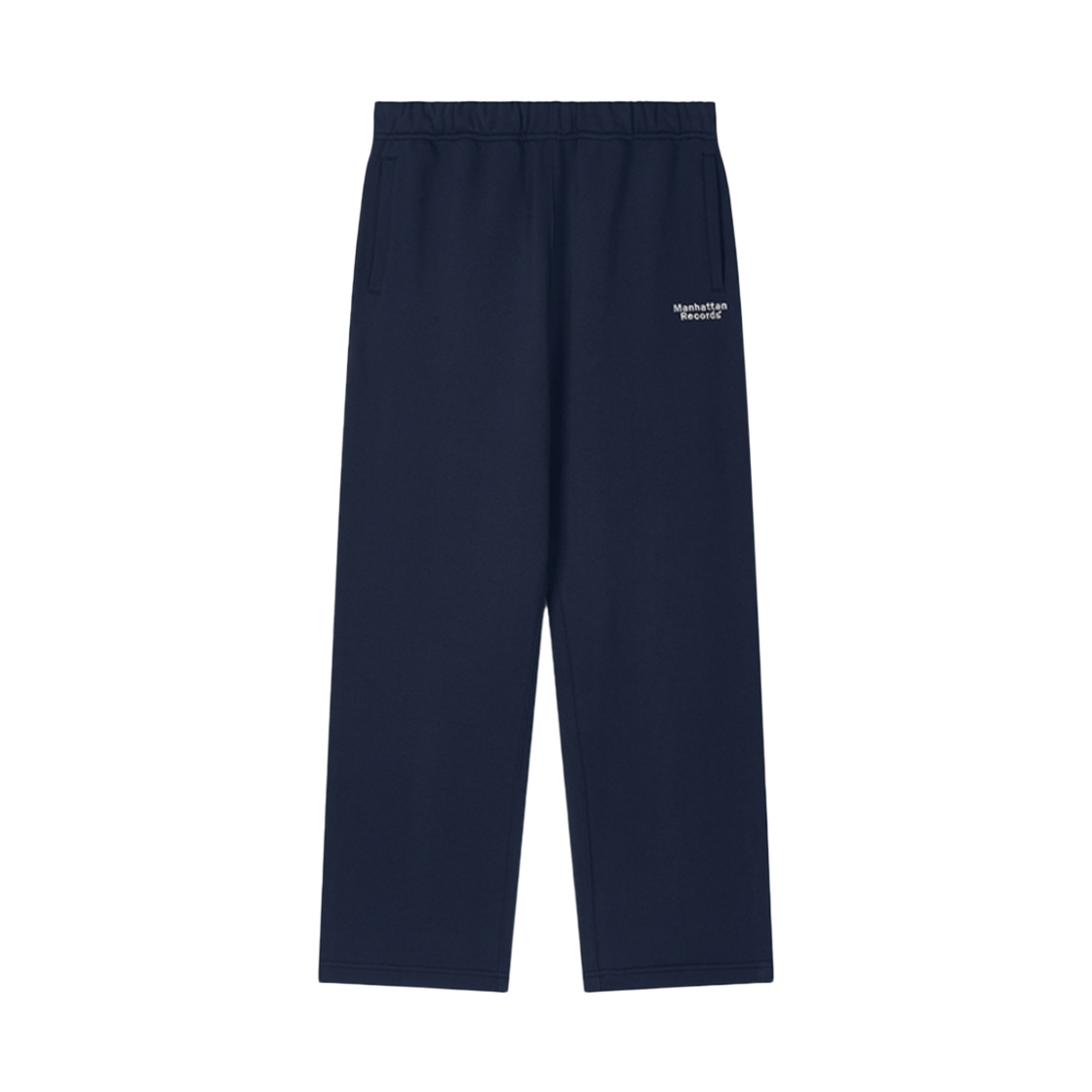 MR25PT001NA Manhattan Records Classic Logo Wide Sweat Pants - Navy