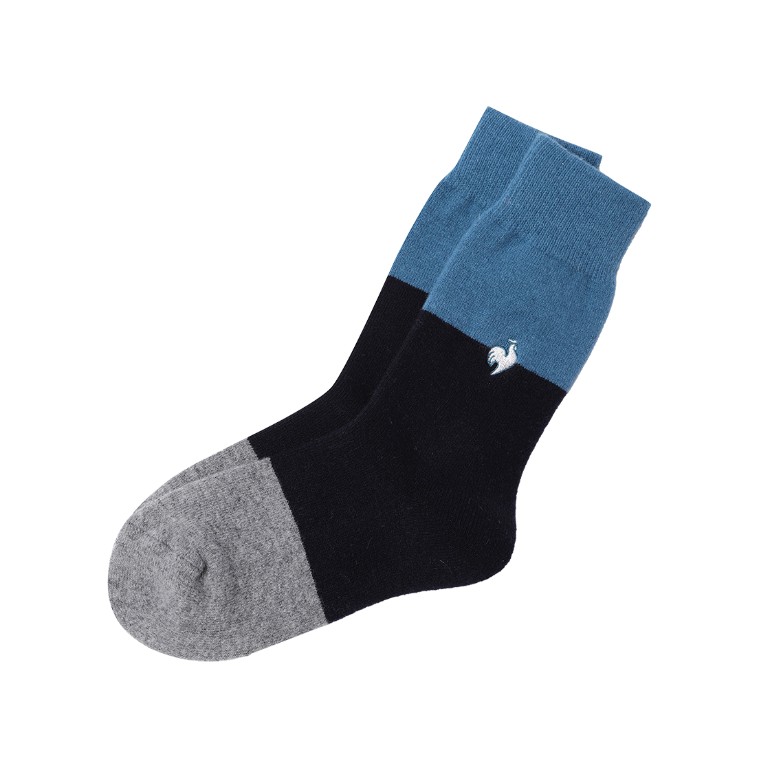 QQ322WSC91_VBG0 le coq sportif Women’s Winter Color Block High Socks Blue Green