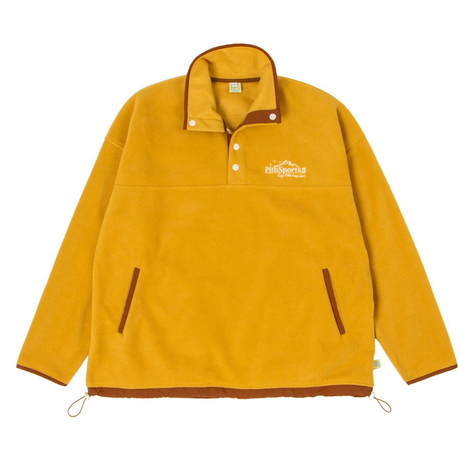 피스스포츠 이지하이크이지스포츠 스냅 후리스 머스타드(Pithsports E.H.E.S Snap Fleece Mustard)
