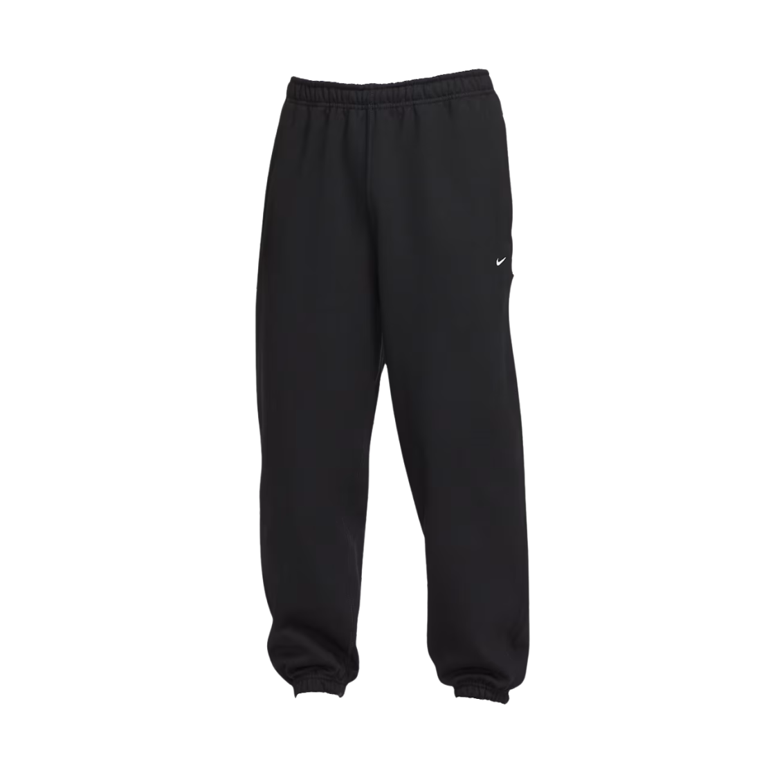 HV1089-010 Nike Solo Swoosh Cuff Fleece Pants Black White - Asia