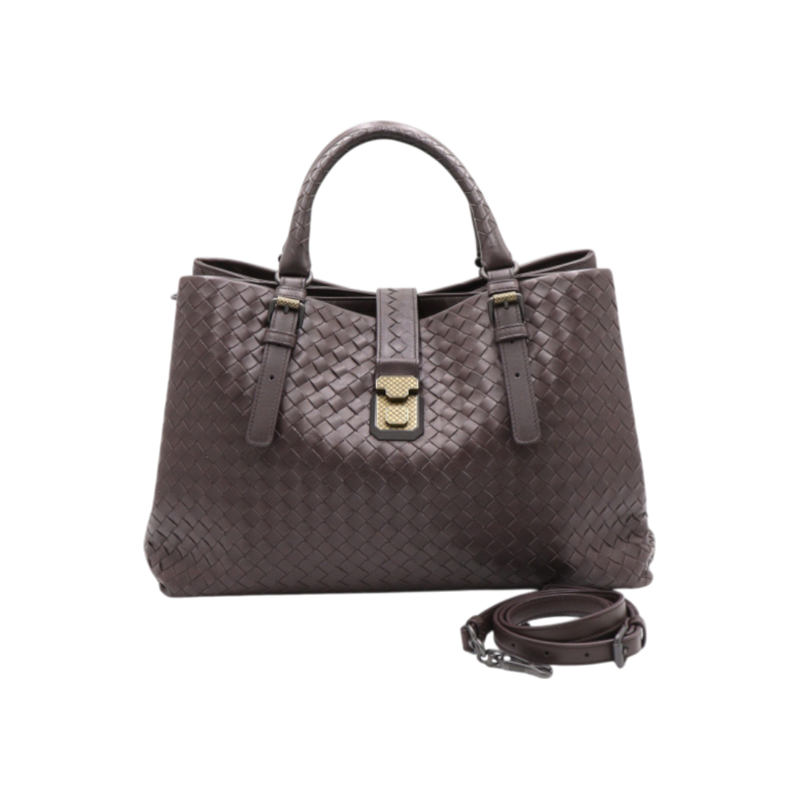 ITKNNB6NHUTV Bottega Veneta Intrecciato Roma Medium Tote & Shoulder Bag