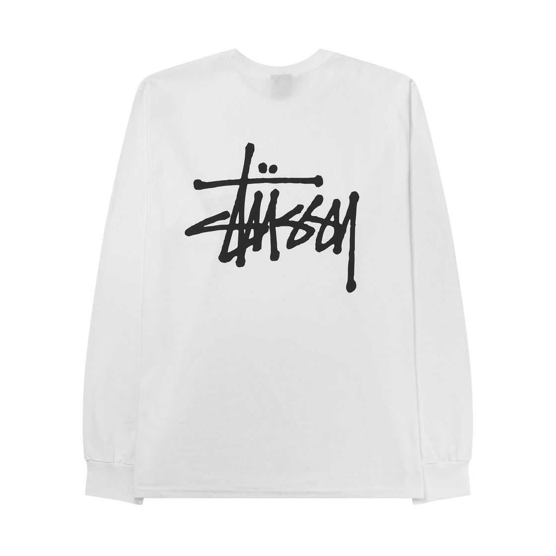 스투시 베이직 스투시 롱슬리브 티셔츠 화이트 2022(Stussy Basic Stussy LS T-Shirt White 2022)