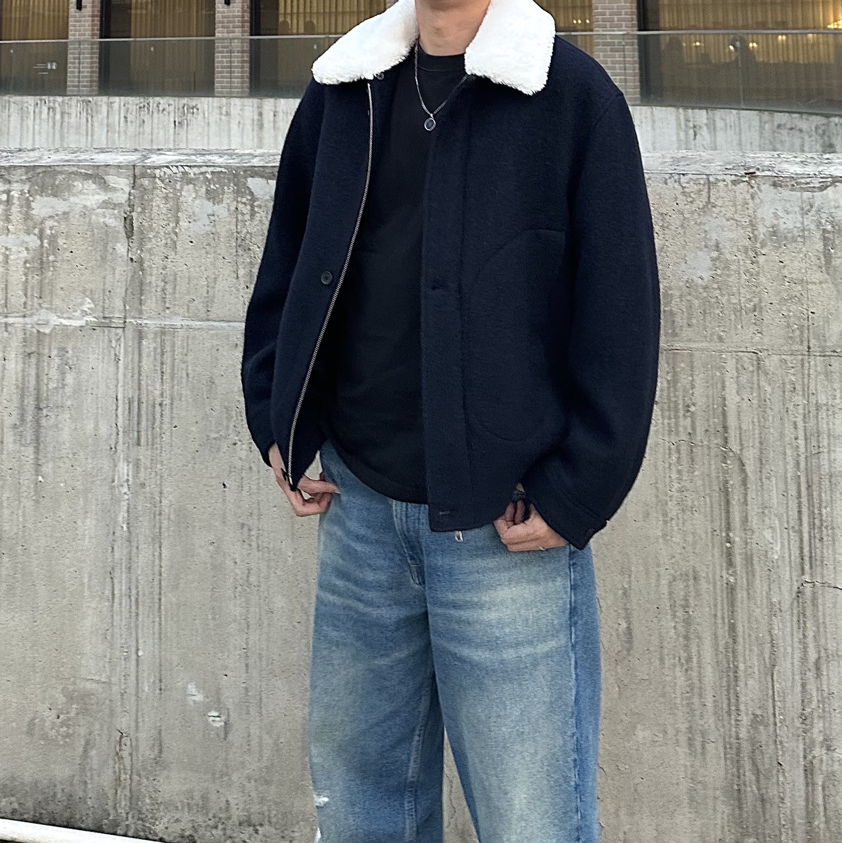 MM6 Maison Margiela 5 Pocket Denim Pants Blue 착용 스타일 - 4