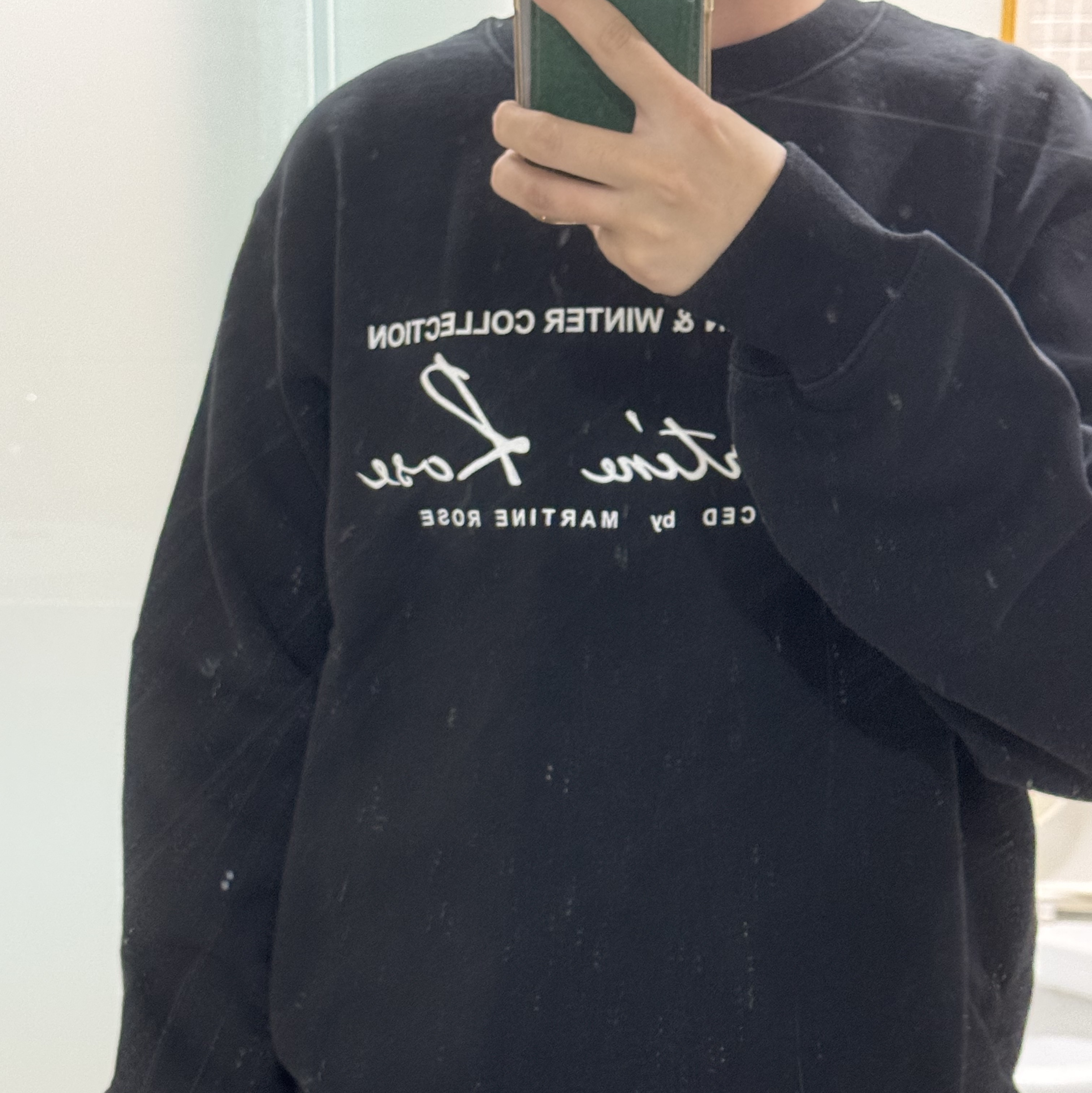 Martine Rose Classic Crew Black 착용 스타일