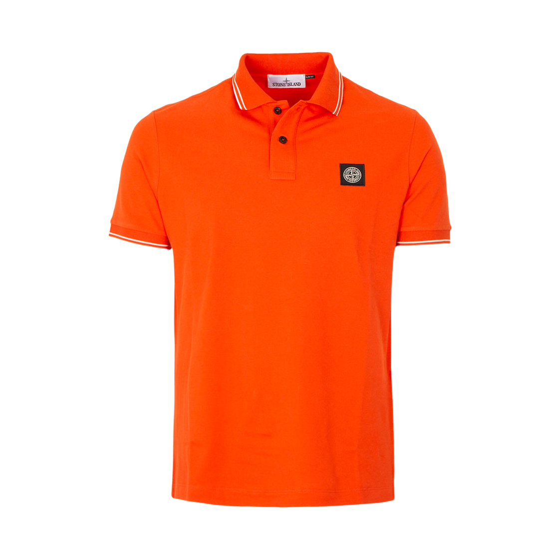 스톤 아일랜드 2SC18 스트레치 코튼 피케 숏슬리브 폴로 셔츠 랍스터 레드 - 23FW(Stone Island 2SC18 Stretch Cotton Pique Short Sleeve Polo Shirt Lobster Red - 23FW) - 1