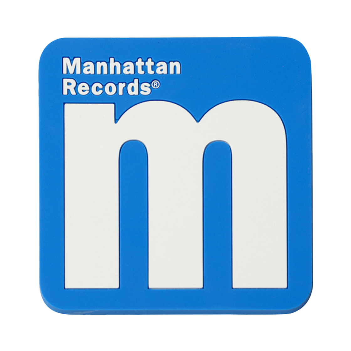 MR25GD010BL0 Manhattan Records M Logo PVC Coaster - Blue