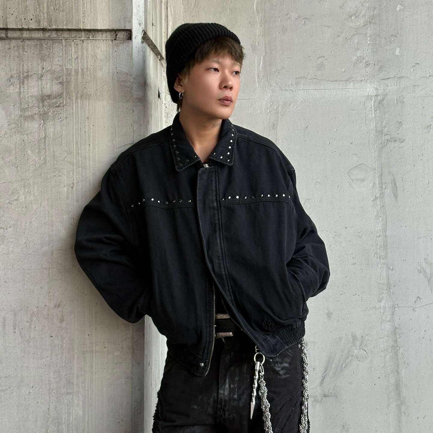 Stussy SS Link Cowboy Belt Black 착용 스타일 - 2