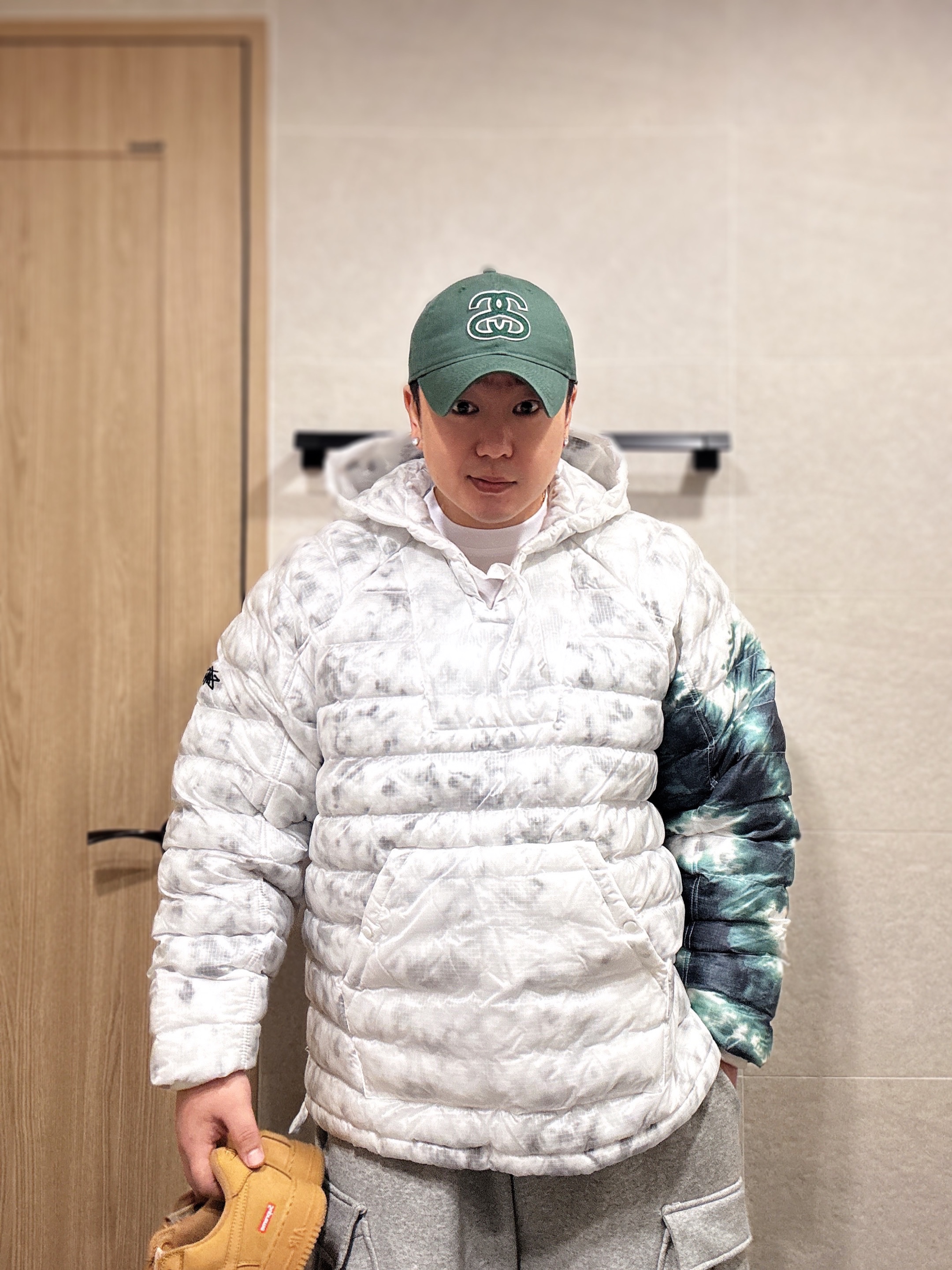 The North Face White Label Slope 3L Jacket Charcoal Grey, Nike x Stussy Air Penny II Rattan and Limestone 착용 스타일 - 4
