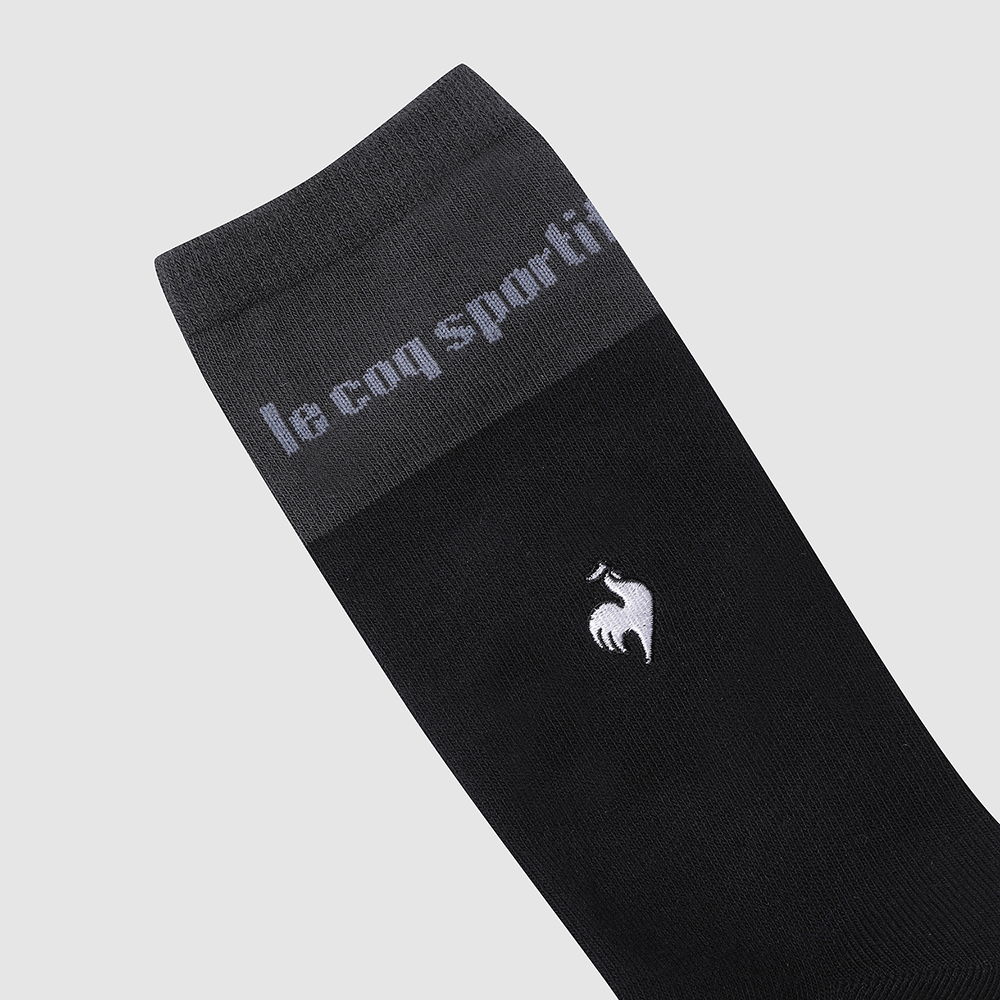 르꼬끄 스포르티브 자카드 로고 하이삭스 - 블랙 QQ323ASC91(le coq sportif Jacquard Volume Logo High Socks Black) - 5