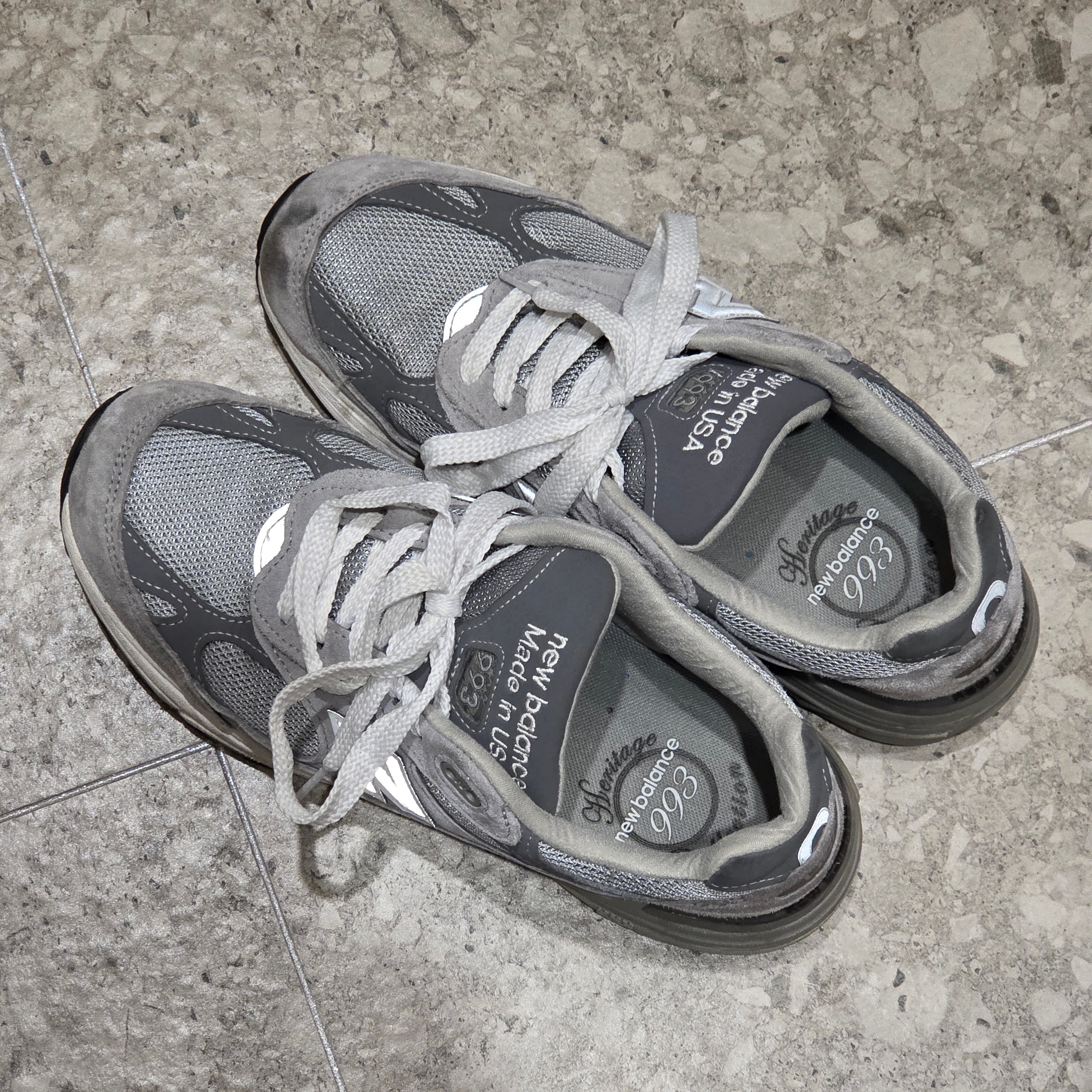 New Balance 993 Made in USA Grey - D Standard 착용 스타일