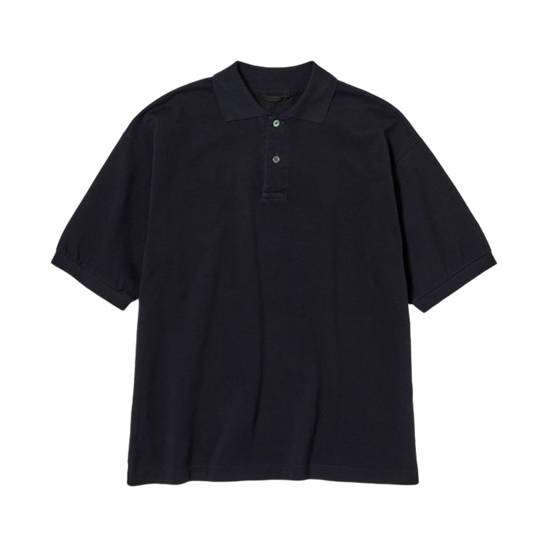 A25SP01SK Auralee Pima Cotton Heavy Pique Polo Dark Navy