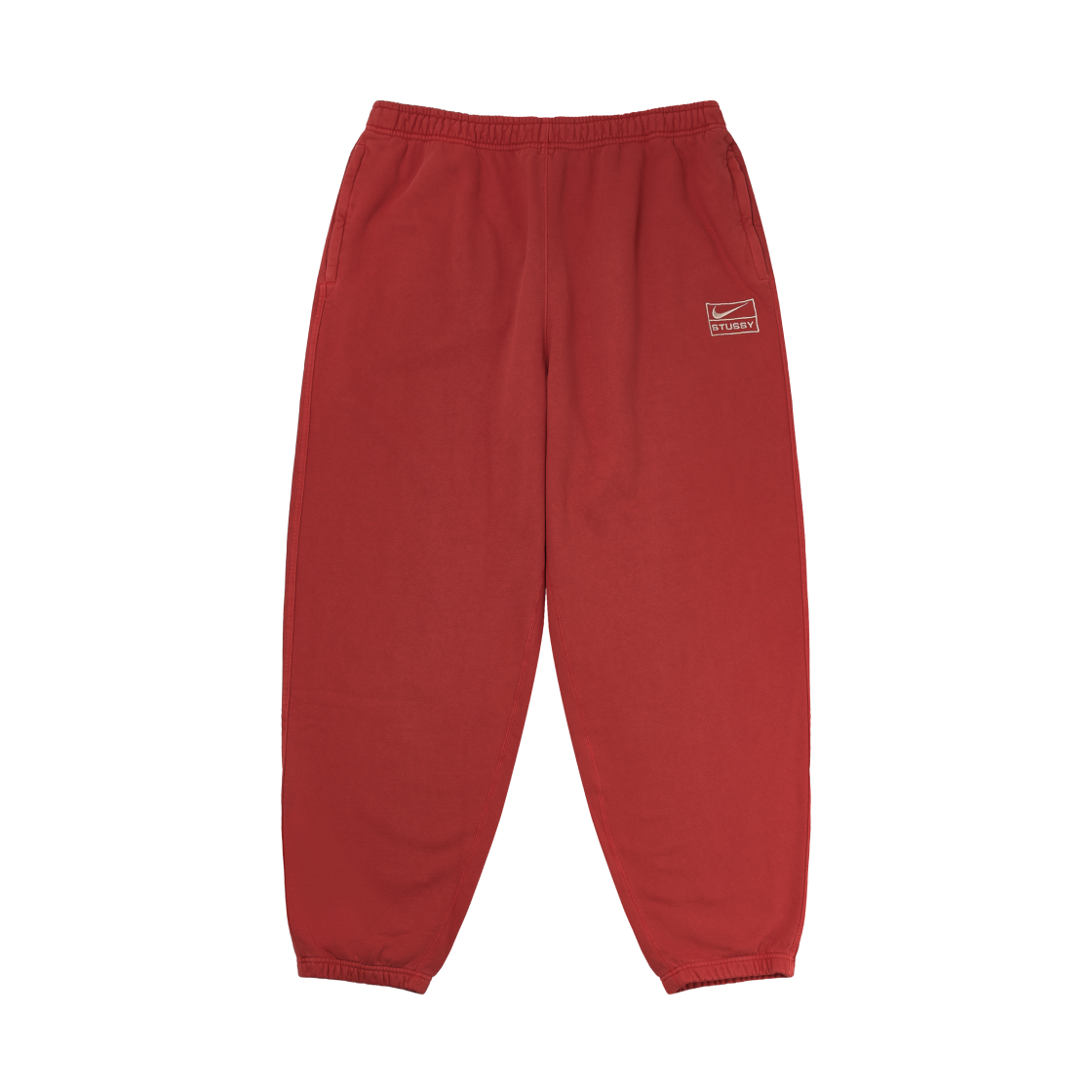 나이키 x 스투시 피그먼트 다이드 플리스 팬츠 하바네로 레드 (FJ9157-642)