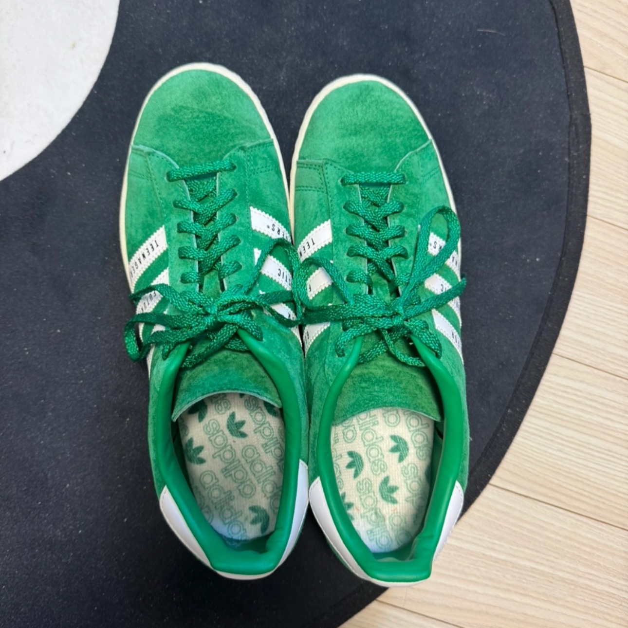 Adidas x Human Made Campus Green 착용 스타일