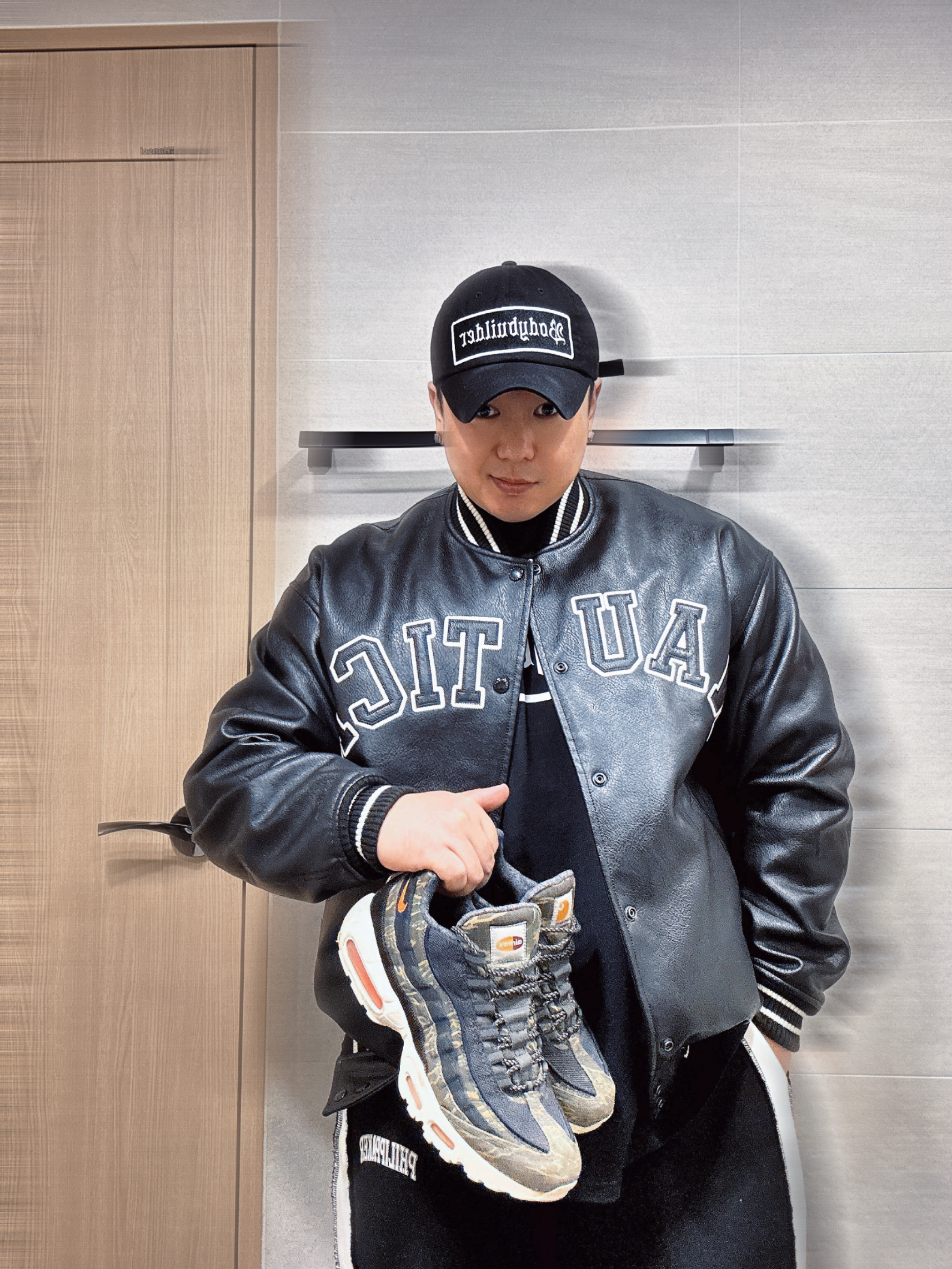 The North Face White Label Slope 3L Jacket Charcoal Grey, Nike x Stussy Air Penny II Rattan and Limestone 착용 스타일 - 10