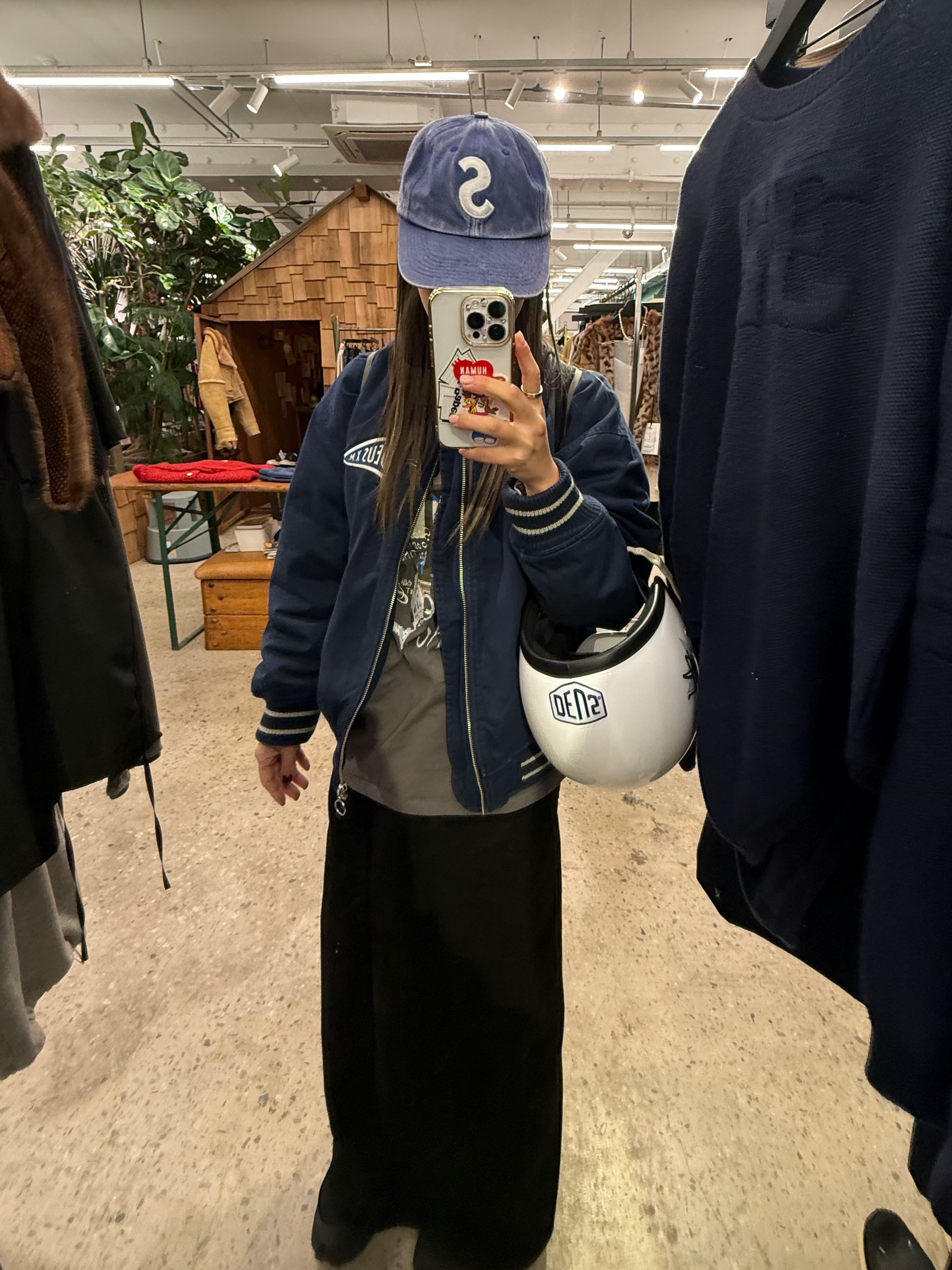 Supreme Pigment S Logo 6-Panel Navy - 24FW 착용 스타일