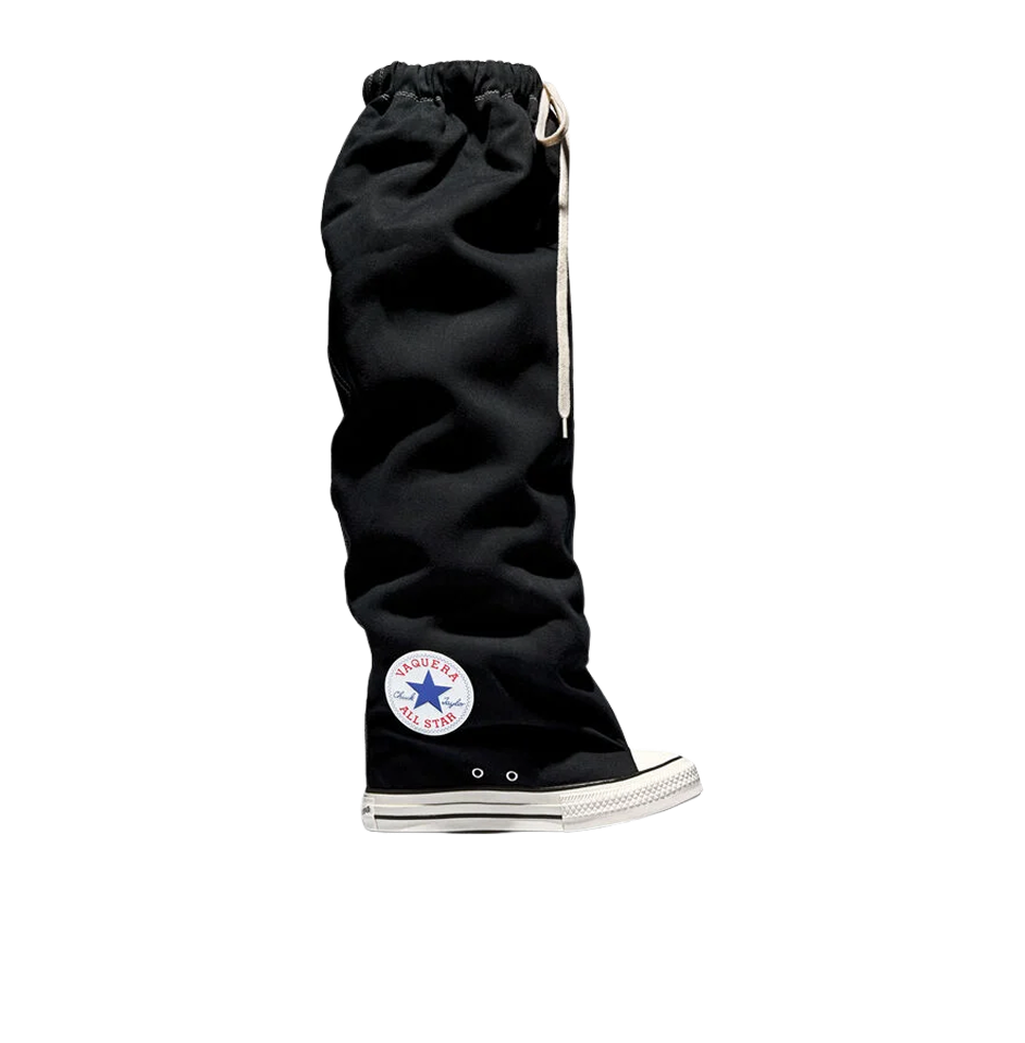 (W) 컨버스 x 바케라 트리플 엑스하이 슬라우치 웨지 블랙 화이트((W) Converse x Vaquera XXXHi Slouch Wedge Black White) - 1